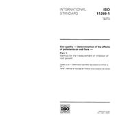 ISO 11269-1:1993, Soil quality - Determination of the effects of pollutants on soil flora - Part 1: Method for the measurement of inhibition of root growth
