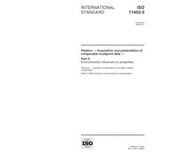 ISO 11403-3:1999, Plastics -- Acquisition and presentation of comparable multipoint data -- Part 3: Environmental influences on properties
