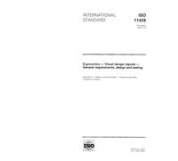 ISO 11428:1996, Ergonomics - Visual danger signals - General requirements, design and testing