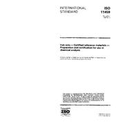 ISO 11459:1997, Iron ores -- Certified reference materials -- Preparation and certification for use in chemical analysis