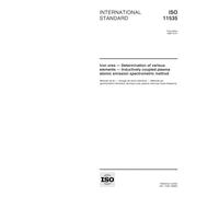 ISO 11535:1998, Iron ores -- Determination of various elements -- Inductively coupled plasma atomic emission spectrometric method