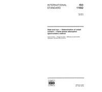 ISO 11652:1997, Steel and iron - Determination of cobalt content - Flame atomic absorption spectrometric method