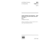 ISO 11677-1:1994, Textile machinery and accessories -- Main dimensions of flat steel healds with open end loops -- Part 1: C-shaped end loops