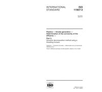 ISO 11907-3:1998, Plastics - Smoke generation - Determination of the corrosivity of fire effluents - Part 3: Dynamic decomposition method using a travelling furnace