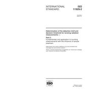 ISO 11929-2:2000, Determination of the detection limit and decision threshold for ionizing radiation measurements -- Part 2: Fundamentals and ... with the influence of sample treatment