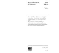 ISO 11992-1:2003, Road vehicles - Interchange of digital information on electrical connections between towing and towed vehicles - Part 1: Physical and data-link layers