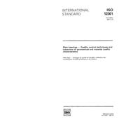 ISO 12301:1992, Plain bearings - Quality control techniques and inspection of geometrical and material quality characteristics