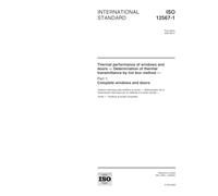 ISO 12567-1:2000, Thermal performance of windows and doors - Determination of thermal transmittance by hot box method - Part 1: Complete windows and doors