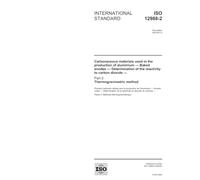 ISO 12988-2:2004, Carbonaceous materials used in the production of aluminium - Baked anodes - Determination of the reactivity to carbon dioxide - Part 2: Thermogravimetric method