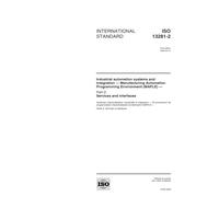 ISO 13281-2:2000, Industrial automation systems and integration - Manufacturing Automation Programming Environment (MAPLE) - Part 2: Services and interfaces