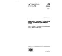 ISO 13333:1994, Earth-moving machinery - Dumper body support and operators cab tilt support devices'