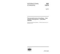 ISO 13370:1998, Thermal performance of buildings -- Heat transfer via the ground -- Calculation methods