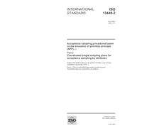 ISO 13448-2:2004, Acceptance sampling procedures based on the allocation of priorities principle (APP) - Part 2: Coordinated single sampling plans for acceptance sampling by attributes