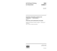 ISO 13584-1:2001, Industrial automation systems and integration -- Parts library -- Part 1: Overview and fundamental principles