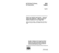 ISO 13653:1996, Optics and optical instruments - General optical test methods - Measurement of relative irradiance in the image field