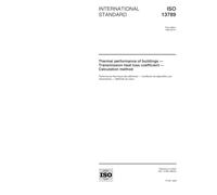 ISO 13789:1999, Thermal performance of buildings -- Transmission heat loss coefficient -- Calculation method