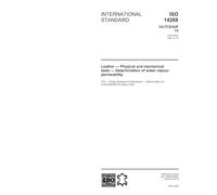 ISO 14268:2002, Leather - Physical and mechanical tests - Determination of water vapour permeability
