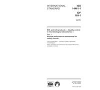 ISO 14461-1:2005, Milk and milk products - Quality control in microbiological laboratories - Part 1: Analyst performance assessment for colony counts