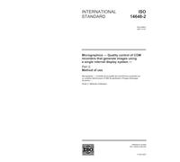 ISO 14648-2:2001, Micrographics - Quality control of COM recorders that generate images using a single internal display system - Part 2: Method of use