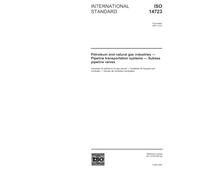 ISO 14723:2001, Petroleum and natural gas industries - Pipeline transportation systems - Subsea pipeline valves