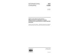 ISO 15368:2001, Optics and optical instruments - Measurement of reflectance of plane surfaces and transmittance of plane parallel elements