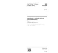 ISO 15536-1:2005, Ergonomics - Computer manikins and body templates - Part 1: General requirements