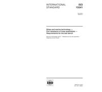 ISO 15541:1999, Ships and marine technology -- Fire resistance of hose assemblies -- Requirements for the test bench
