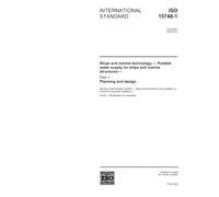 ISO 15748-1:2002, Ships and marine technology - Potable water supply on ships and marine structures - Part 1: Planning and design