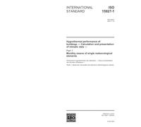 ISO 15927-1:2003, Hygrothermal performance of buildings - Calculation and presentation of climatic data - Part 1: Monthly means of single meteorological elements