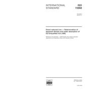 ISO 15968:2000, Direct reduced iron -- Determination of apparent density and water absorption of hot briquetted iron (HBI)