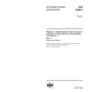 ISO 1628-1:1998, Plastics - Determination of the viscosity of polymers in dilute solution using capillary viscometers - Part 1: General principles