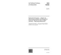 ISO 16656:2004, Hydraulic fluid power - Single rod, short-stroke cylinders with bores from 32 mm to 100 mm for use at 10 MPa (100 bar) - Mounting dimensions