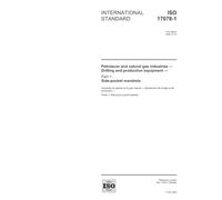 ISO 17078-1:2004, Petroleum and natural gas industries - Drilling and production equipment - Part 1: Side-pocket mandrels