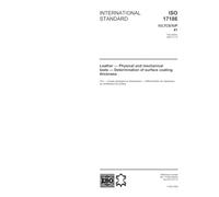 ISO 17186:2002, Leather - Physical and mechanical tests - Determination of surface coating thickness