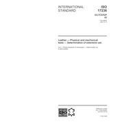 ISO 17236:2002, Leather - Physical and mechanical tests - Determination of extension set
