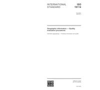 ISO 19114:2003, Geographic information -- Quality evaluation procedures