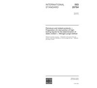 ISO 20764:2003, Petroleum and related products - Preparation of a test portion of high-boiling liquids for the determination of water content - Nitrogen purge method