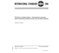ISO 2186:1973, Fluid flow in closed conduits - Connections for pressure signal transmissions between primary and secondary elements