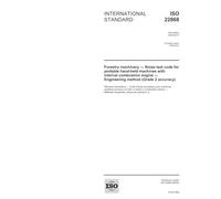 ISO 22868:2005, Forestry machinery - Noise test code for portable hand-held machines with internal combustion engine - Engineering method (Grade 2 accuracy)