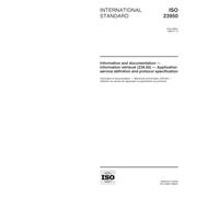 ISO 23950:1998, Information and documentation -- Information retrieval (Z39.50) -- Application service definition and protocol specification
