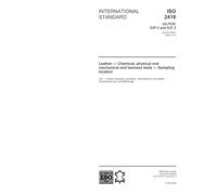 ISO 2418:2002, Leather - Chemical, physical and mechanical and fastness tests - Sampling location