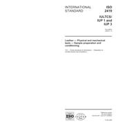 ISO 2419:2006, Leather - Physical and mechanical tests - Sample preparation and conditioning