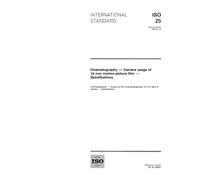 ISO 25:1994, Cinematography -- Camera usage of 16 mm motion-picture film -- Specifications