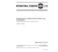 ISO 2718:1974, Standard layout for a method of chemical analysis by gas chromatography