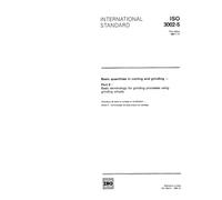 ISO 3002-5:1989, Basic quantities in cutting and grinding - Part 5: Basic terminology for grinding processes using grinding wheels