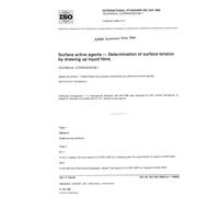 ISO 304:1985, Surface active agents -- Determination of surface tension by drawing up liquid films