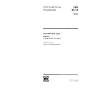 ISO 31-12:1992, Quantities and units -- Part 12: Characteristic numbers