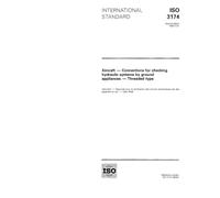 ISO 3174:1994, Aircraft - Connections for checking hydraulic systems by ground appliances - Threaded type