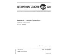 ISO 3218:1976, Essential oils -- Principles of nomenclature