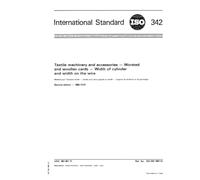 ISO 342:1983, Textile machinery and accessories -- Worsted and woollen cards -- Width of cylinder and width on the wire